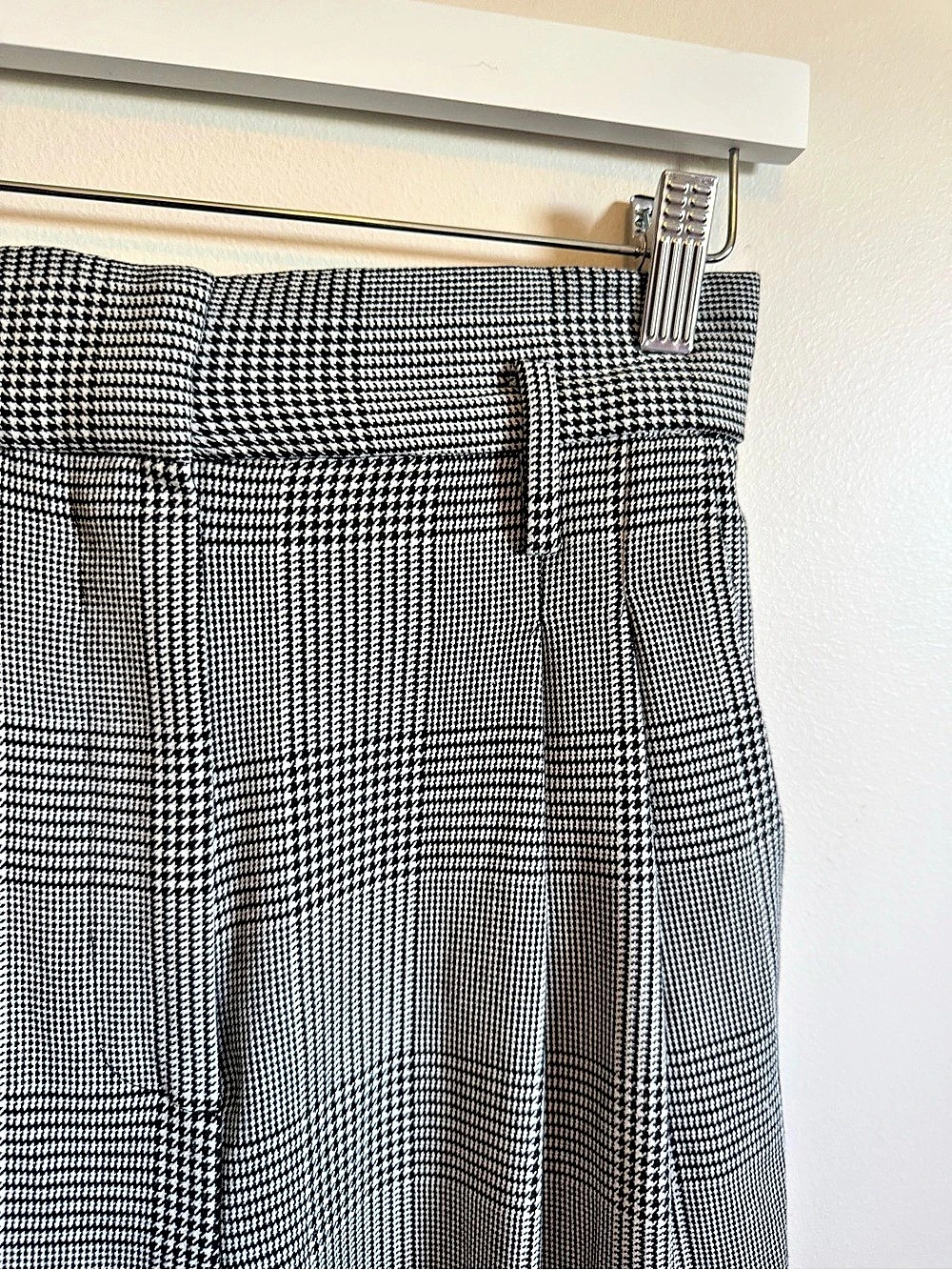 H&M Plaid Trousers in Black & White Like New 6 - Picture 8 of 15